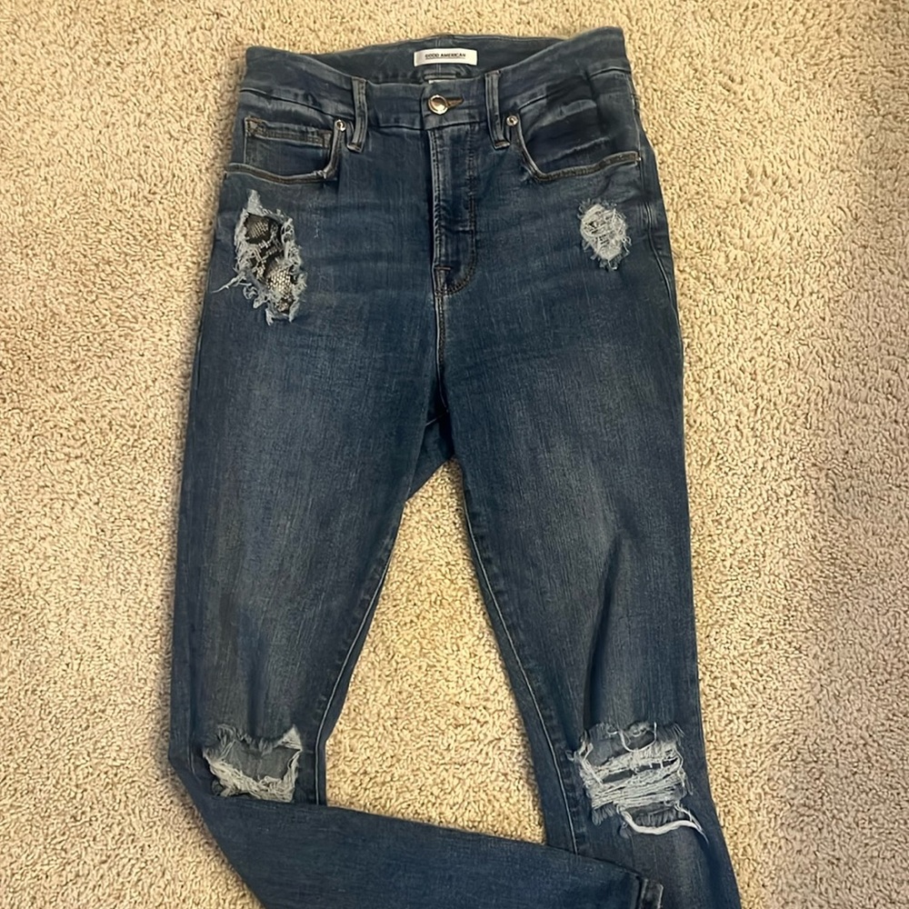 Good American distressed jeans.  excellent condition.